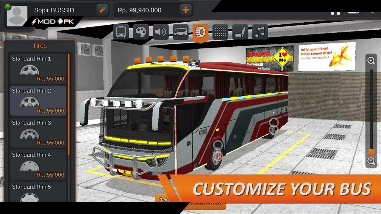 Customize With Bus Simulator Indonesia Skin 